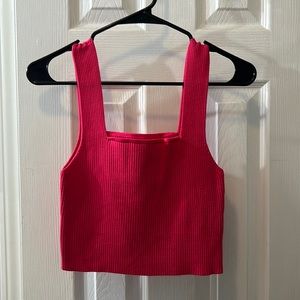 pink cozy crop top